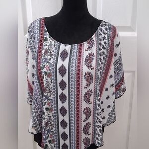 ALYX Multi Patterned Poncho Top  Size OX